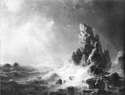 Côte écossaise dans la tempête, 1859, Théodore Gudin
