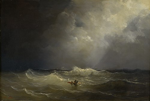 Sea in stormy weather, 1844, Théodore Gudin
