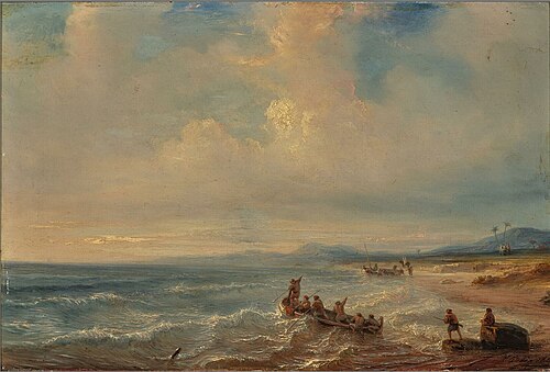 A Bay at the Mediterranean Sea, 1861, Théodore Gudin