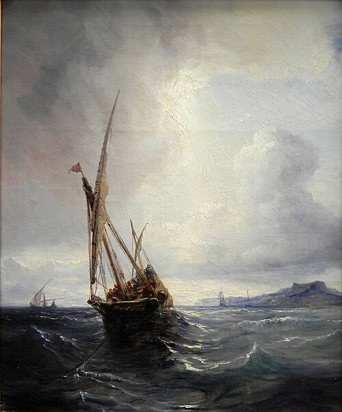Smugglers' Boat in the Bay of Biscay, 1845, Théodore Gudin