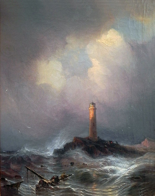Lighthouse on the Coast of Brittany, 1845, Théodore Gudin