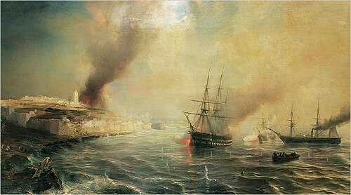 Bombardement de la ville de Salé, 1851, Théodore Gudin