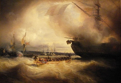 Louis-Philippe et sa famille dans la rade de Cherbourg, le 3 septembre 1833, 1880, Théodore Gudin