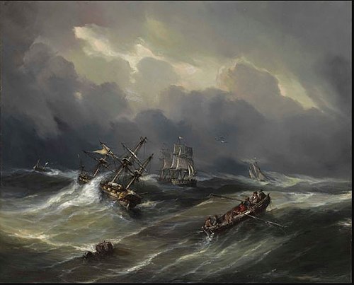 Navire en détresse, 1850, Théodore Gudin