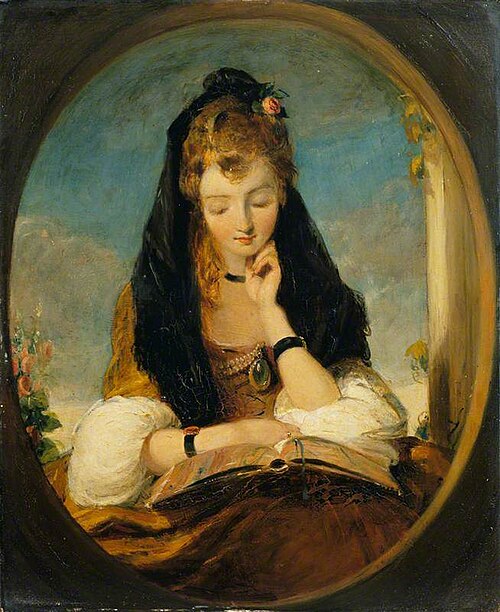 The Gentle Student, 1829, Gilbert Stuart Newton
