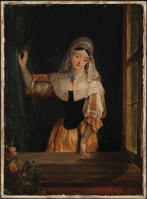A Dutch Girl (‘The Window’), 1829, Gilbert Stuart Newton