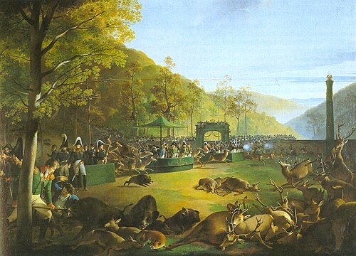 Das Festinjagen (Dianenfest) bei Bebenhausen 1812, , Johann Baptist Seele