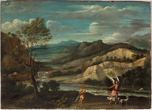 Landscape with Tobias and the Angel, 1621, Giovanni Battista Viola