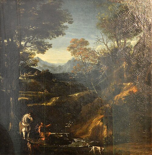 Paysage avec saint Eustache, 1620, Giovanni Battista Viola