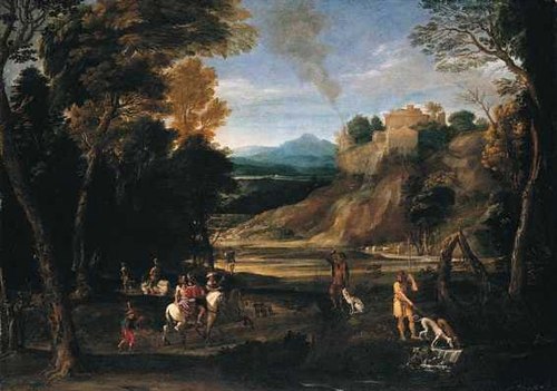 Landscape with a Hunting Party, 1603, Giovanni Battista Viola