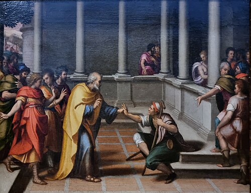 Saint Pierre guérissant le paralytique, , Girolamo Marchesi