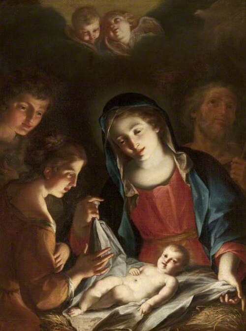 Virgin Adoring the Infant Christ, 1730, Giuseppe Marchesi