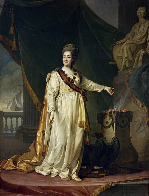 Catherine II the Legislatress in the Temple of the Goddess of Justice, 1783, Dimitri Gregoriovitch Levitzky