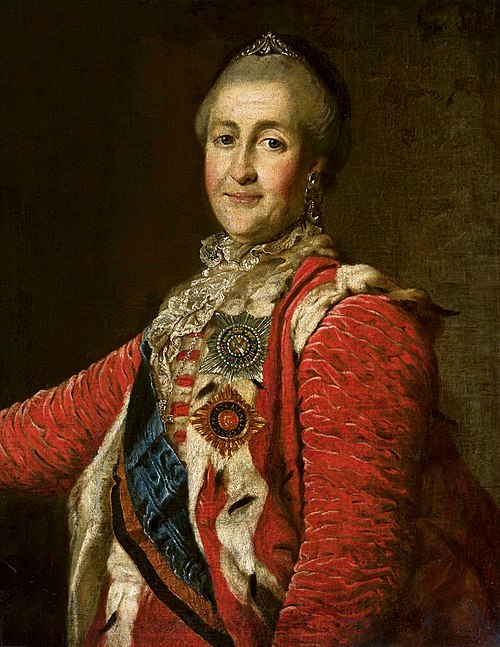 Portrait de Catherine II de Russie en robe rouge., 1782, Dimitri Gregoriovitch Levitzky