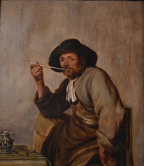 Homme à la pipe, 1700, Sybrand van Beest