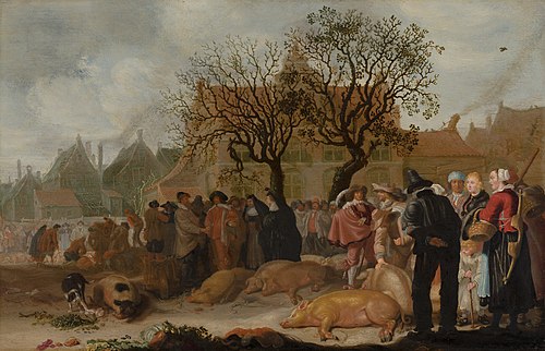Hog Market, 1638, Sybrand van Beest