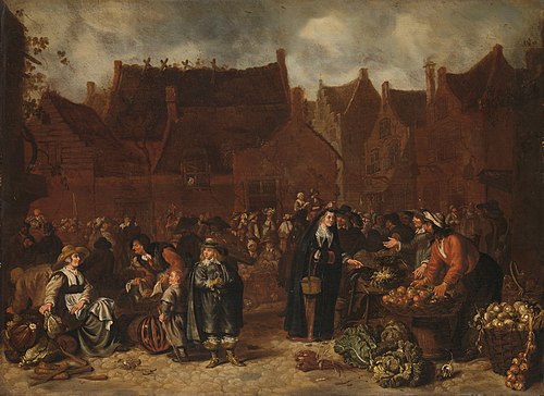 Vegetable market, 1646, Sybrand van Beest