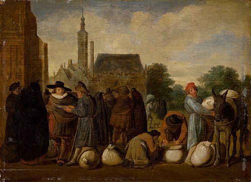 At the Market, 1650, Sybrand van Beest