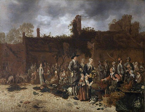 A Village Market, 1644, Sybrand van Beest