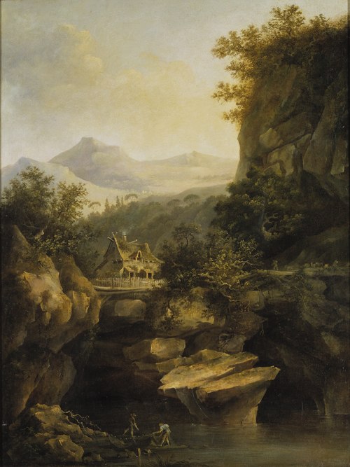 Mountainous Landscape with a Farm, 1803, Louis Belanger