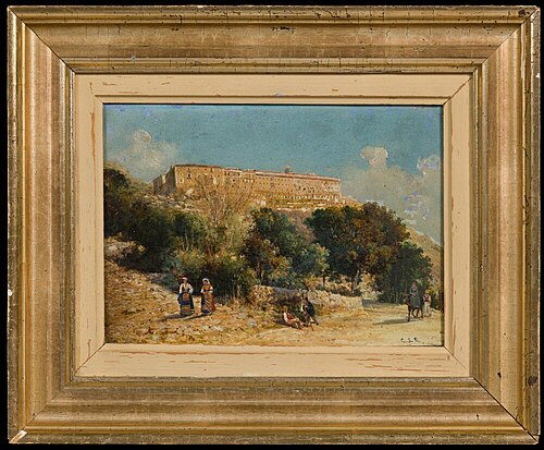 The Monte Casino Monastery, 1834, Carl Stefan Bennet