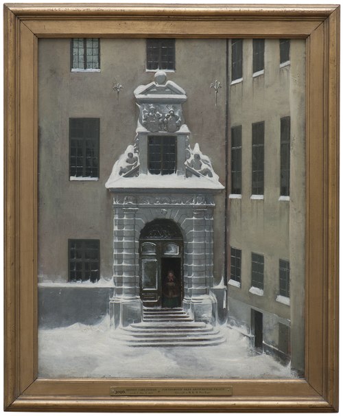 Winter Scene from the Present Foreign Office, Stockholm, , Carl Stefan Bennet