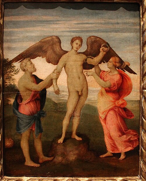 praparazione di Icaro, , Andrea del Sarto
