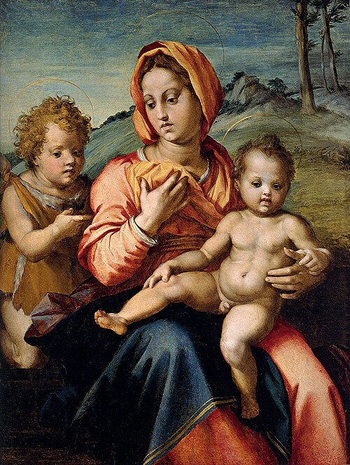 Madonna and Child with the infant St. John the Baptist, 1526, Andrea del Sarto