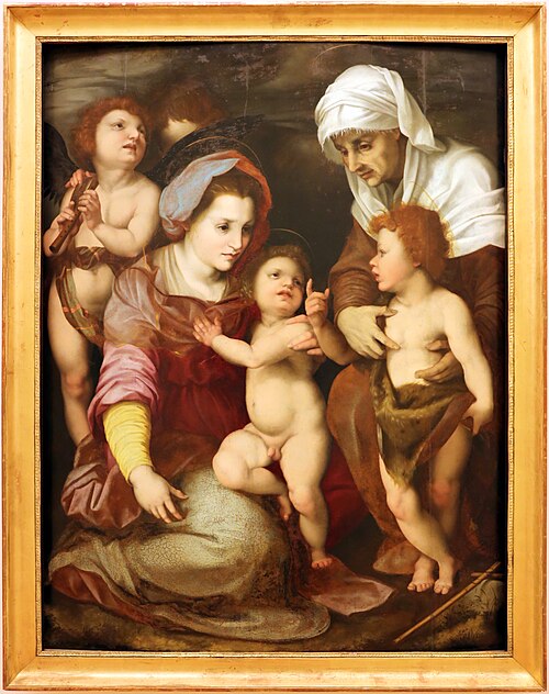 Madonna col bambino, sant'elisabetta  e due angeli, , Andrea del Sarto