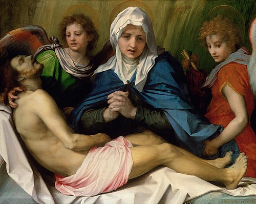 La lamentation sur le corps du Christ mort, 1519, Andrea del Sarto