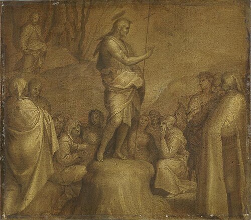 The preaching of John the Baptist, 1593, Andrea del Sarto