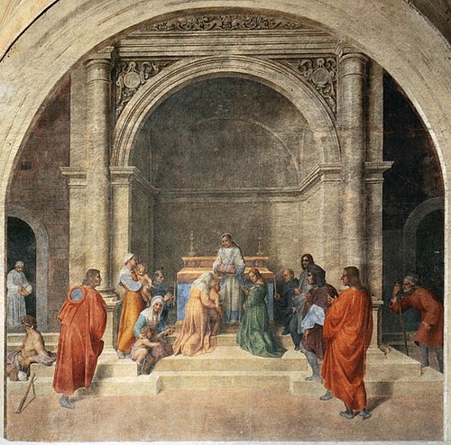 Miraculous Cure by Relics of Filippo Benizzi, 1510, Andrea del Sarto