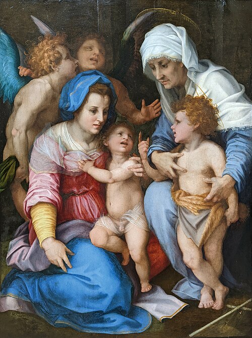 La Sainte Famille aux Anges, 1515, Andrea del Sarto