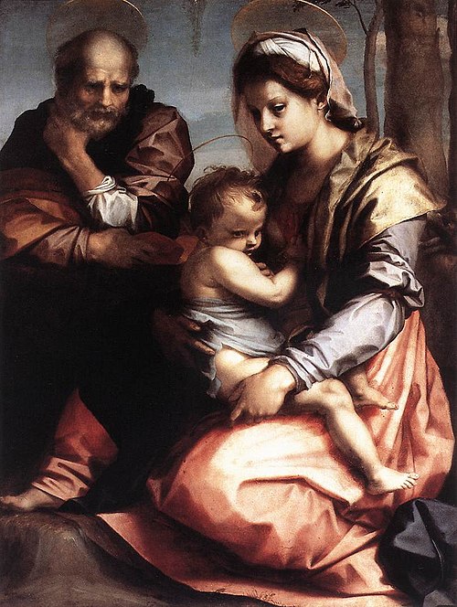 La Sainte Famille., 1528, Andrea del Sarto