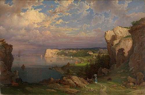 View from Högklint towards Visby, 1869, Johan Kristian Berger