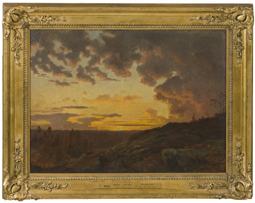 Sunset. Sketch, 1858, Johan Edvard Bergh