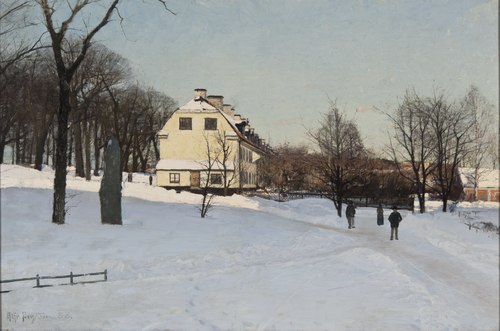 Winter. Skeppsholmen, Stockholm, 1888, Alfred Bergström