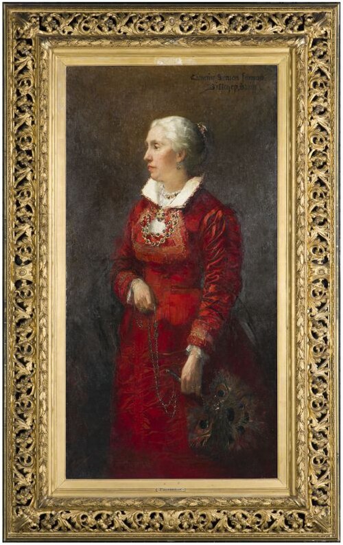 Portret van Catherina Seaton Forman Swift, echtgenote van schilder, 1904, Christoffel Bisschop