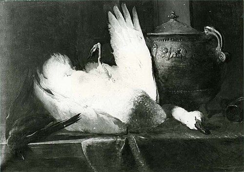 Stilleven met vogels en bakkershoorn, 1904, Christoffel Bisschop