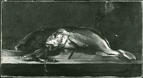 Still life with haddock, 1904, Christoffel Bisschop