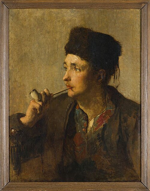Rokende zeeman met bontmuts (Hindelooper), 1904, Christoffel Bisschop