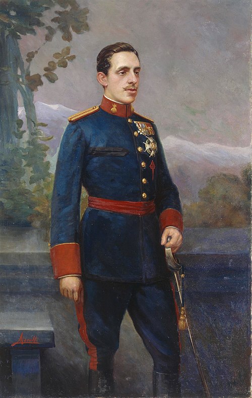 Alfonso XIII con uniforme de capitán general de Artillería, 1910, Víctor Morelli Sánchez-Gil