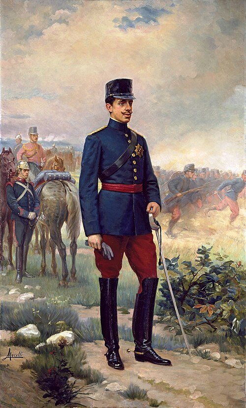 Alfonso XIII con uniforme de campaña, 1910, Víctor Morelli Sánchez-Gil