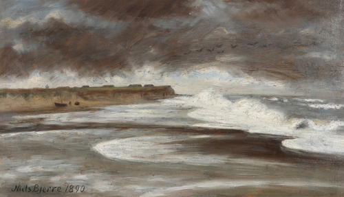 Coastal scenery., 1890, Niels Bjerre