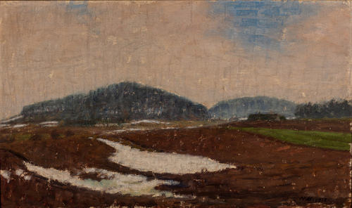 Landscape near Jyderup. Early spring., 1912, Niels Bjerre