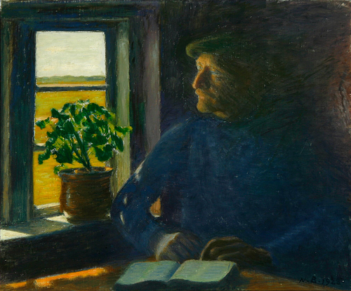 Kræ Knak in his room., 1928, Niels Bjerre