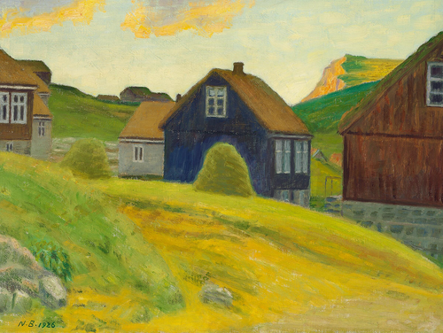 Scenery from the Faroe Islands., 1926, Niels Bjerre