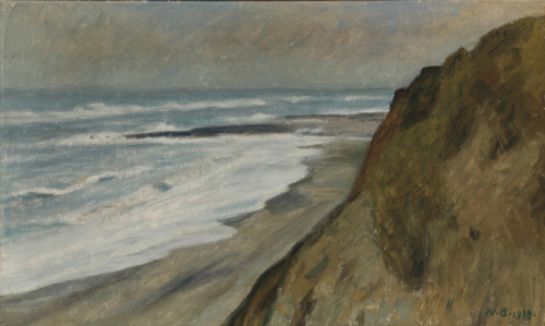 Beach view at dusk., 1929, Niels Bjerre