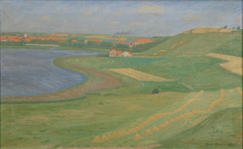 A view over a coastal landscape., 1915, Niels Bjerre