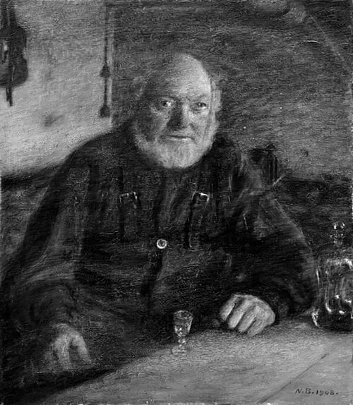 Niels Katkjær. Storyteller, 1908, Niels Bjerre